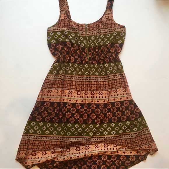 Mine Dresses & Skirts - Mine Olive & Melon High Low Dress